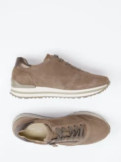 Gabor Comfort – Komfort-Sneaker aus Veloursleder taupe
