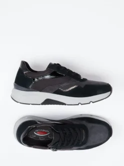 Gabor Comfort – Komfort-Sneaker aus Veloursleder Anthrazit
