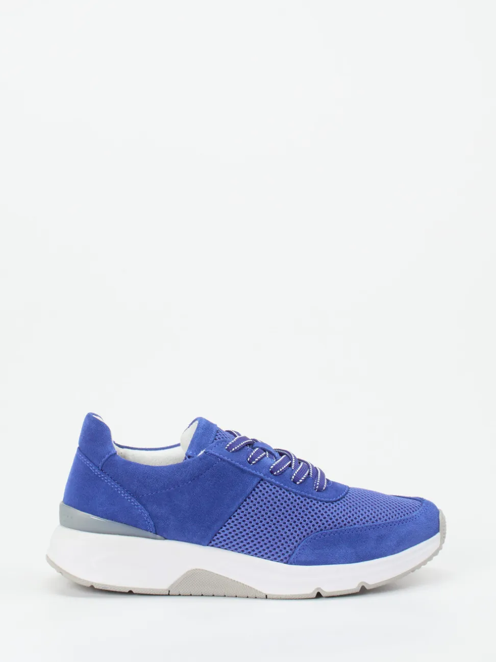 Gabor Comfort – Komfort-Sneaker aus Velours und Mesh blau