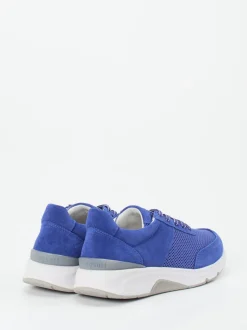 Gabor Comfort – Komfort-Sneaker aus Velours und Mesh blau