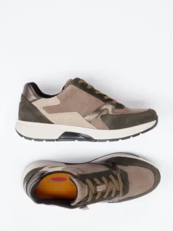 Gabor Comfort – Komfort-Sneaker aus Veloursleder taupe