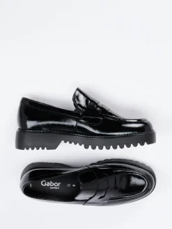 Gabor Comfort – Loafer aus Lackleder schwarz
