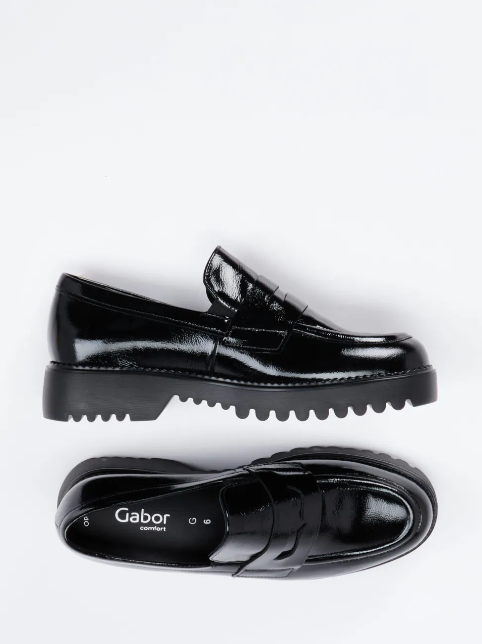 Gabor Comfort – Loafer aus Lackleder schwarz