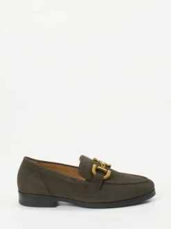 Gabor Comfort – Loafer aus Veloursleder olivgrau