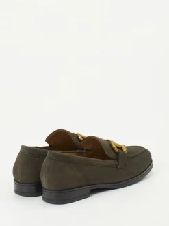 Gabor Comfort – Loafer aus Veloursleder olivgrau