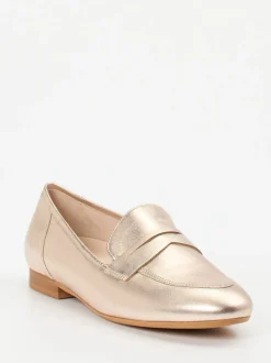 Gabor Comfort – Loafer aus Metallicleder champagner