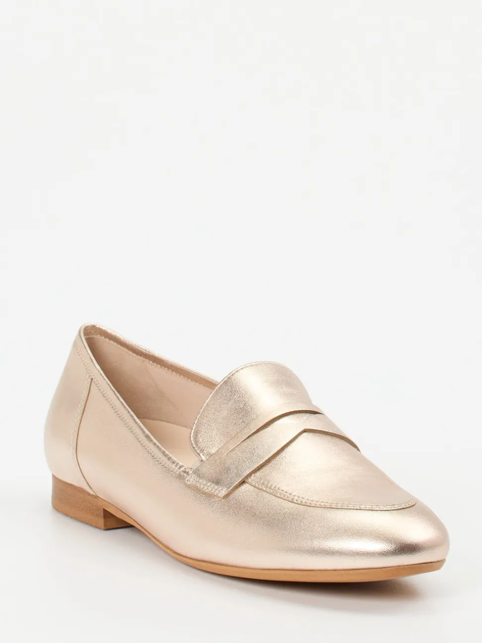 Gabor Comfort – Loafer aus Metallicleder champagner
