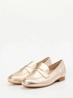 Gabor Comfort – Loafer aus Metallicleder champagner