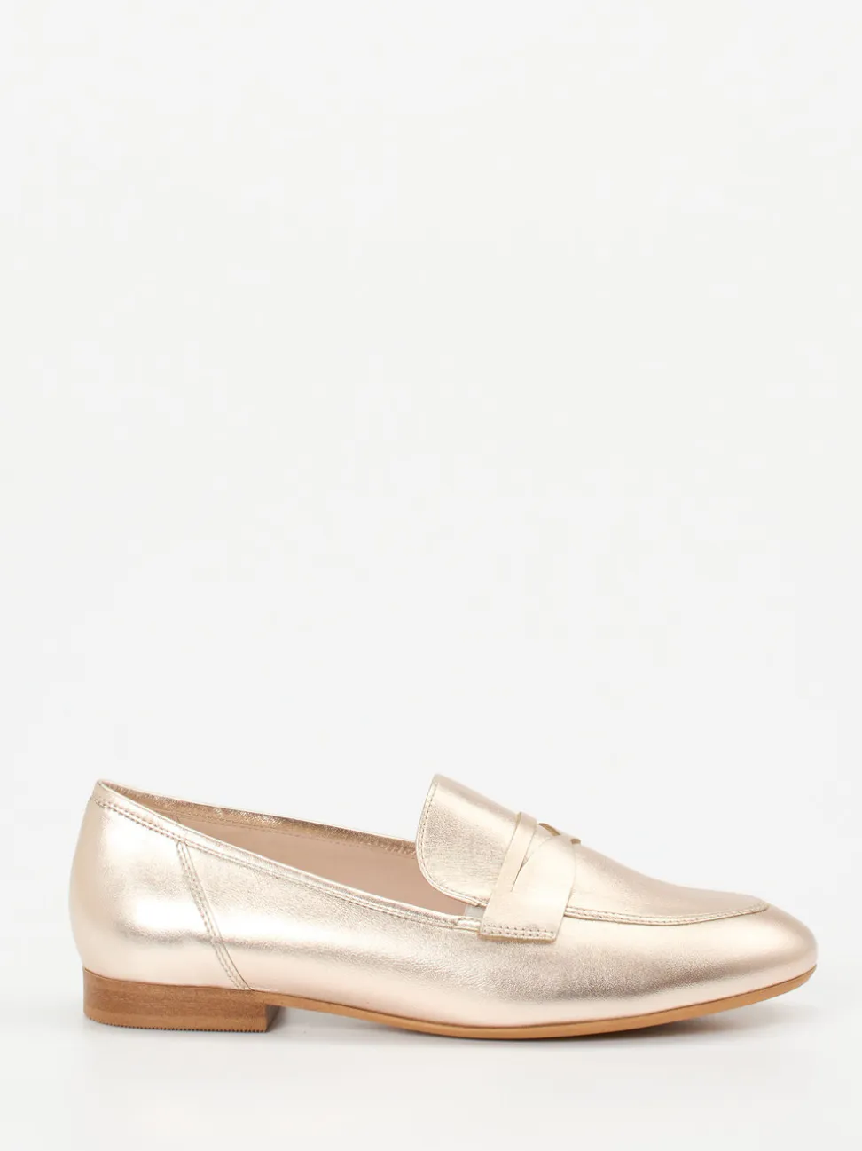 Gabor Comfort – Loafer aus Metallicleder champagner