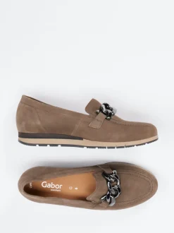 Gabor Comfort – Loafer aus Veloursleder in Braun