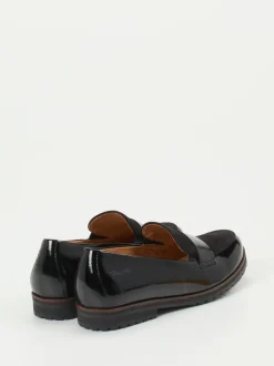 Gabor Comfort – Loafer aus Lack- und Veloursleder schwarz