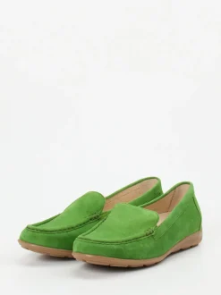 Gabor Comfort – Loafer aus Veloursleder grasgrün