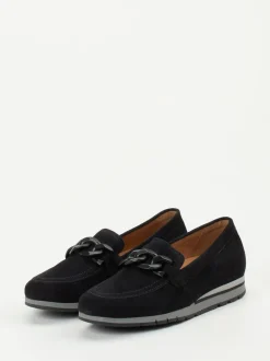 Gabor Comfort – Loafer aus Veloursleder Schwarz