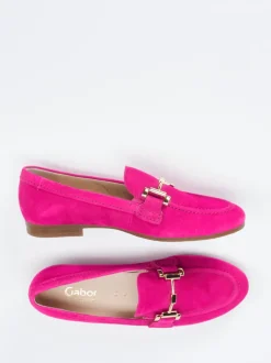 Gabor Comfort – Loafer aus Veloursleder Pink