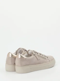 Gabor Comfort – Plateau-Sneaker aus Veloursleder Beige