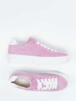 Gabor Comfort – Plateau-Sneaker aus Veloursleder Flieder