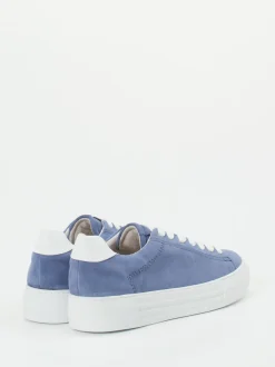 Gabor Comfort – Plateau-Sneaker aus Veloursleder blau