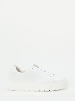 Gabor Comfort – Plateau-Sneaker aus Kalbleder weiß