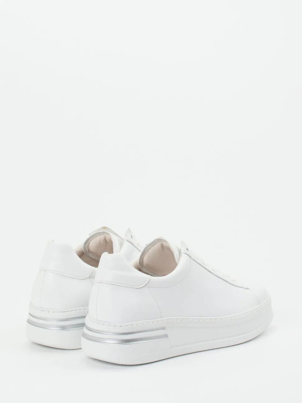 Gabor Comfort – Plateau-Sneaker aus Kalbleder Weiß