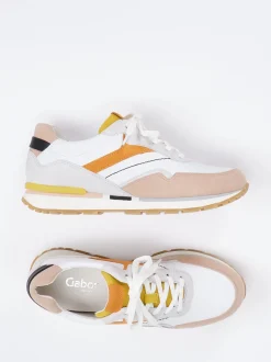 Gabor Comfort – Retro-Sneaker aus Veloursleder weiß