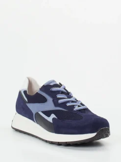 Gabor Comfort – Retro-Sneaker aus Veloursleder Blau