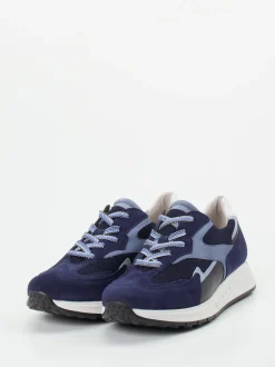 Gabor Comfort – Retro-Sneaker aus Veloursleder Blau