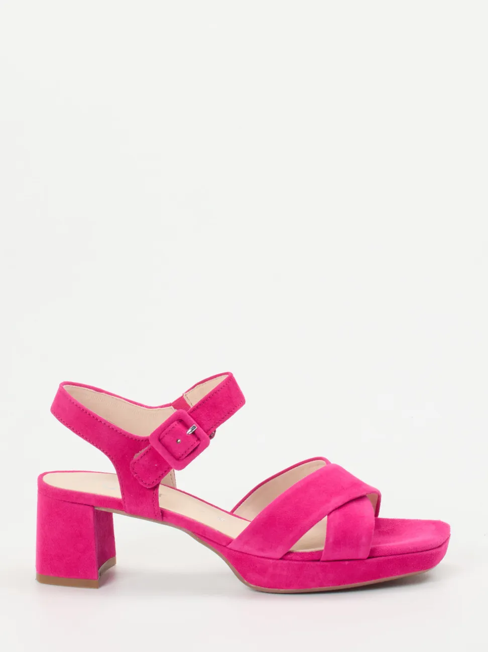 Gabor Comfort – Sandale aus Veloursleder Pink
