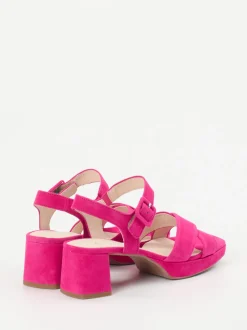 Gabor Comfort – Sandale aus Veloursleder Pink