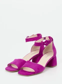 Gabor Comfort – Sandale aus Veloursleder Pinkfuchsia