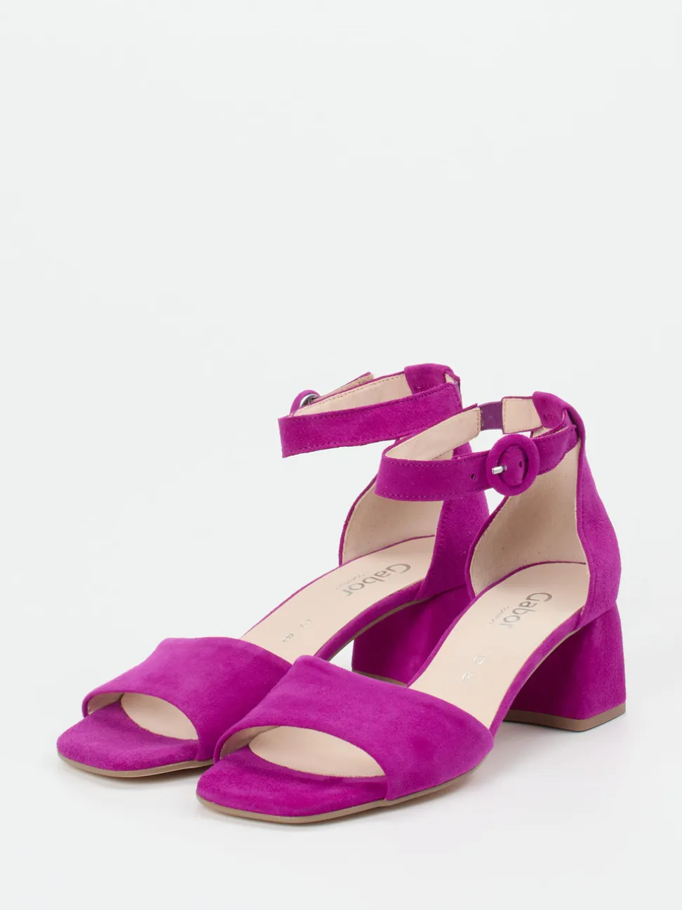 Gabor Comfort – Sandale aus Veloursleder Pinkfuchsia