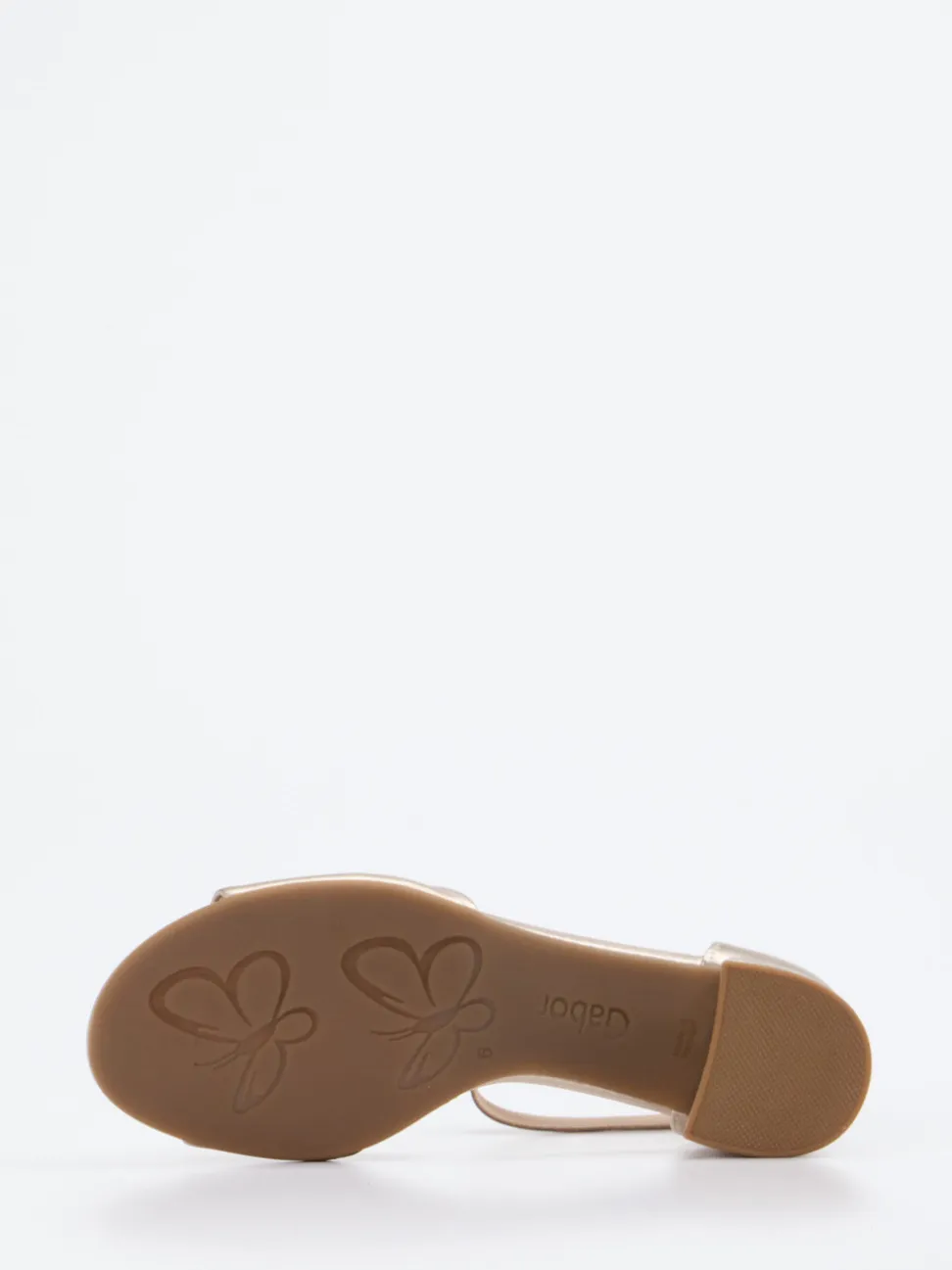 Gabor Comfort – Sandalen aus Metallicleder champagnerfarben
