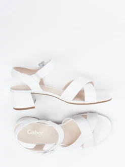 Gabor Comfort – Sandalette aus Kalbleder weiß