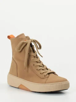 Gabor Comfort – Schnürboots aus Nubukleder Beige