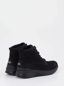 Gabor Comfort – Schnür-Boots aus Nubukleder Schwarz