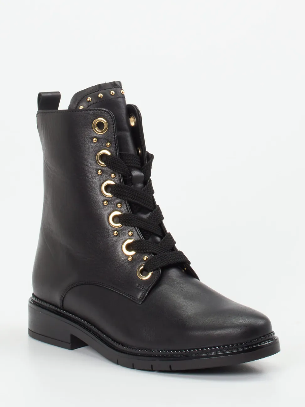 Gabor Comfort – Schnürboots aus Kalbleder Schwarz
