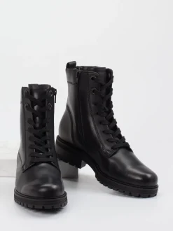 Gabor Comfort – Schnürboots aus Kalbleder schwarz