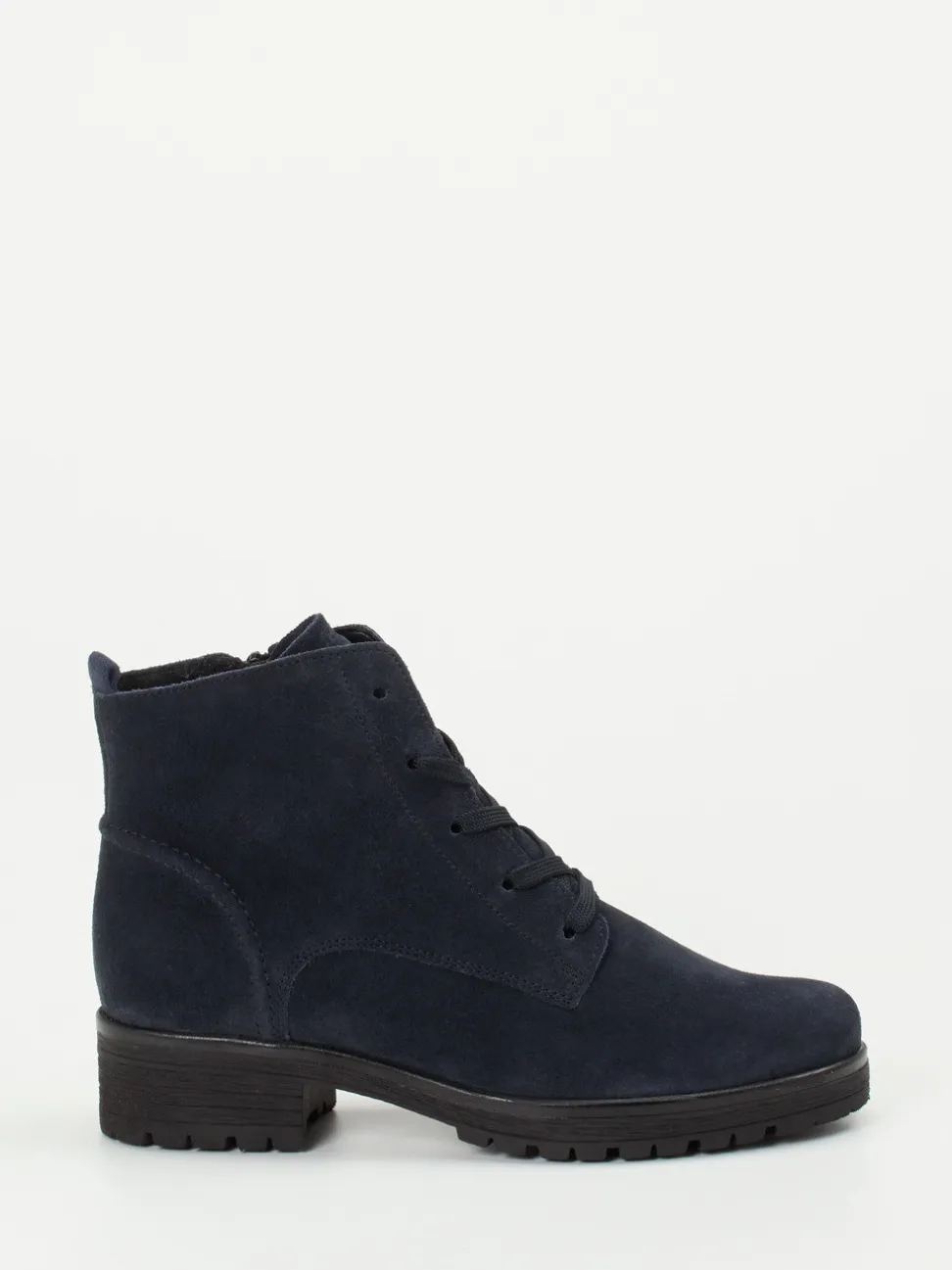 Gabor Comfort – Schnürboots aus Veloursleder Dunkelblau