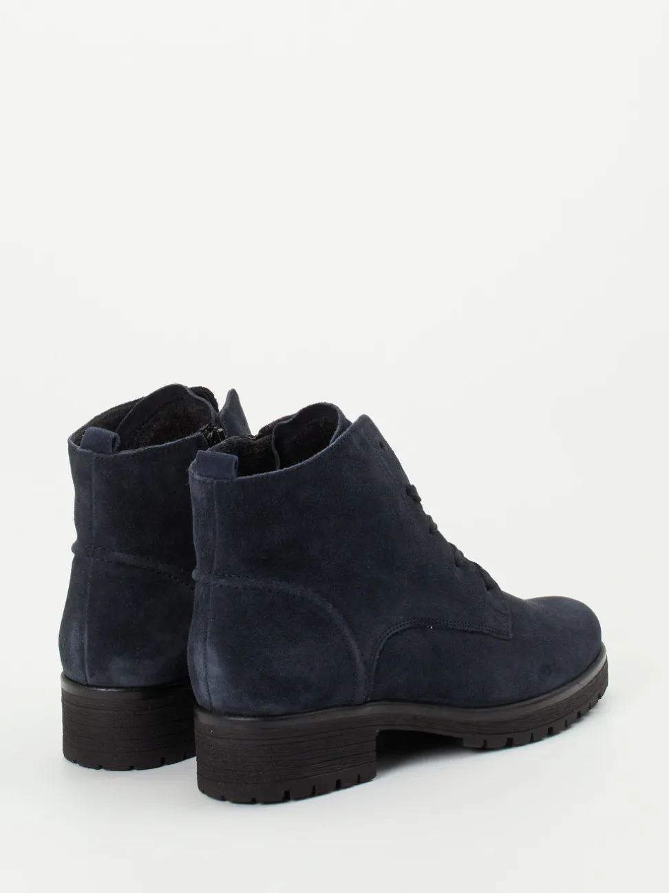 Gabor Comfort – Schnürboots aus Veloursleder Dunkelblau