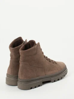 Gabor Comfort – Schnürboots aus Veloursleder Braun
