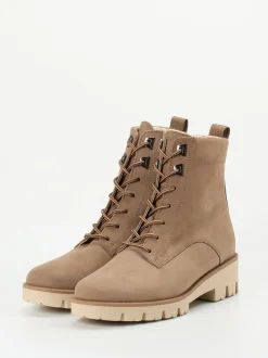 Gabor Comfort – Schnürboots aus Nubukleder beige