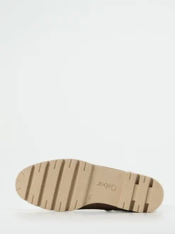 Gabor Comfort – Schnürboots aus Nubukleder beige
