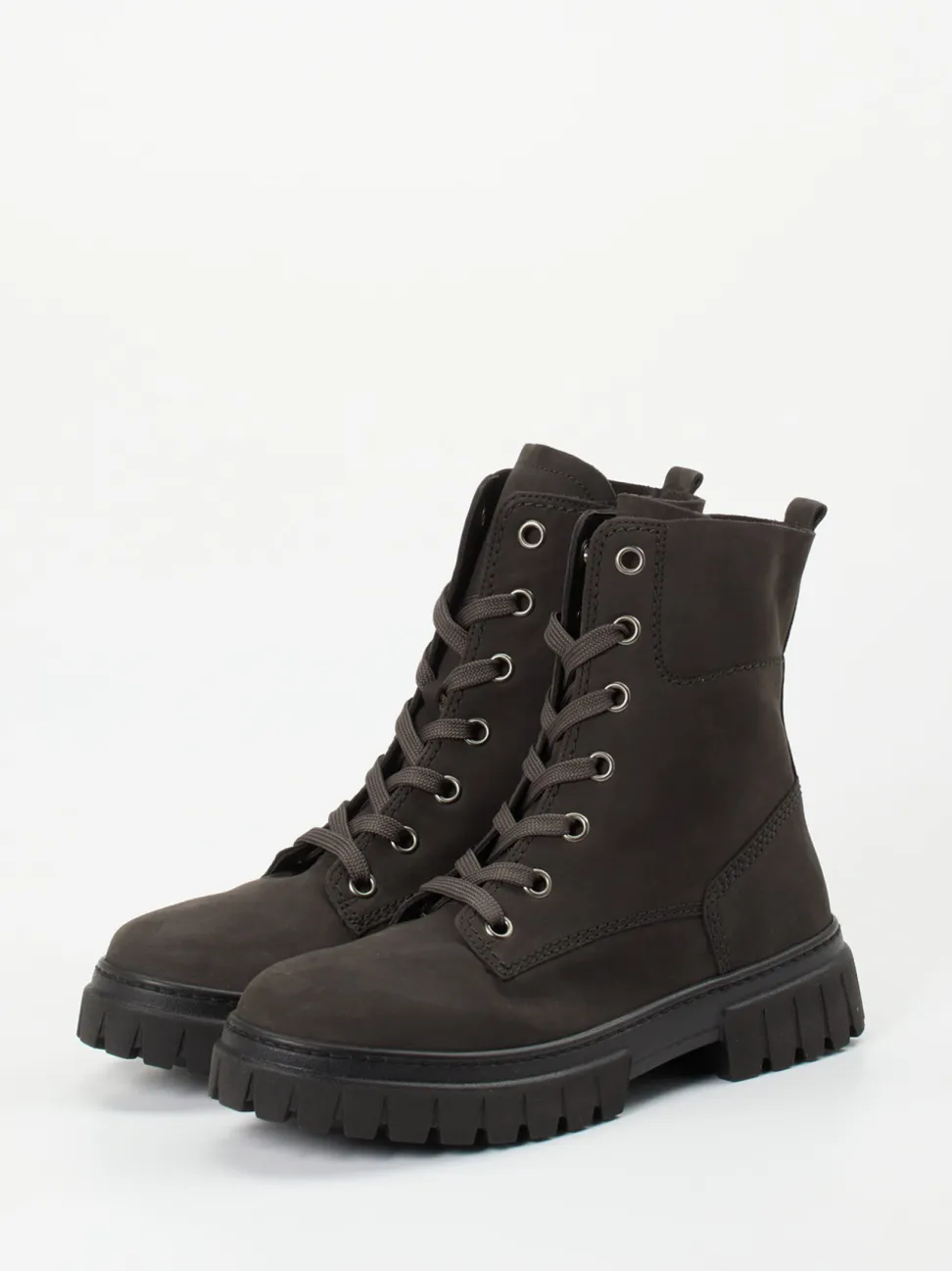 Gabor Comfort – Schnürboots aus Nubukleder grau