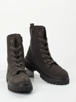 Gabor Comfort – Schnürboots aus Nubukleder grau