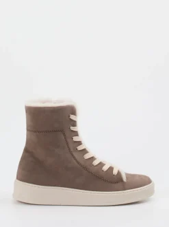 Gabor Comfort – Schnürboots aus Nubukleder in Taupe