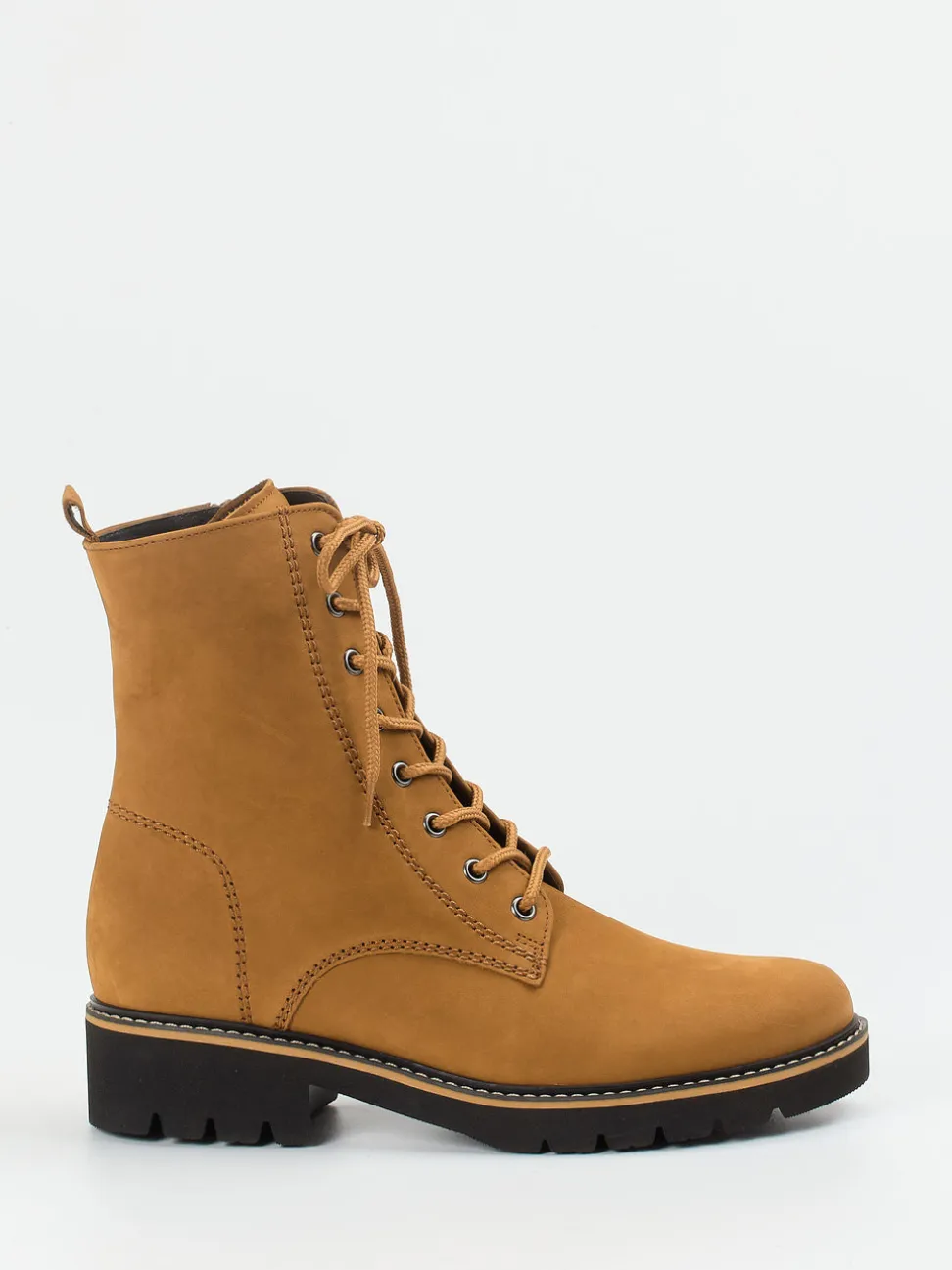 Gabor Comfort – Schnürboots aus Nubukleder cognacbraun