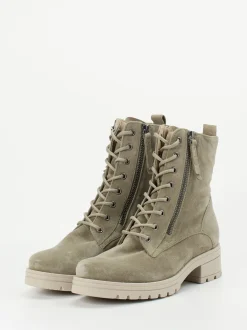 Gabor Comfort – Schnürboots aus Veloursleder Taupe