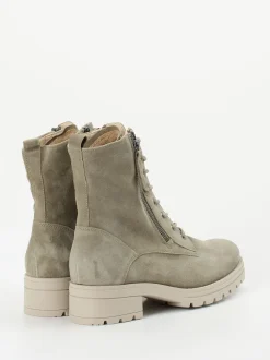 Gabor Comfort – Schnürboots aus Veloursleder Taupe