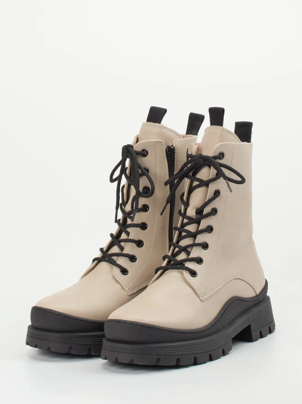 Gabor Comfort – Schnürboots aus Kalbleder beigegrau