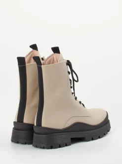 Gabor Comfort – Schnürboots aus Kalbleder beigegrau