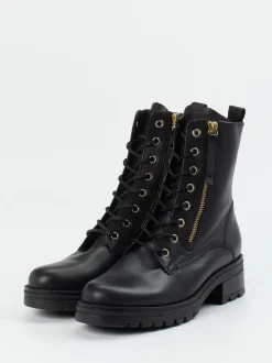 Gabor Comfort – Schnürstiefelette aus Kalbleder schwarz